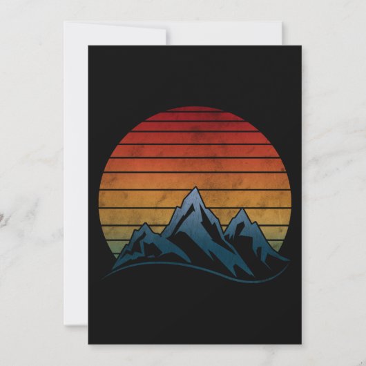 INVITATION COUCHER DE SOLEIL VINTAGE MONTAGNE (Devant)