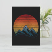 INVITATION COUCHER DE SOLEIL VINTAGE MONTAGNE (Debout devant)