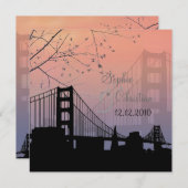 Invitation Coucher du soleil à Golden gate/invitations de mar (Devant / Derrière)