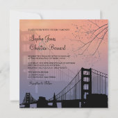 Invitation Coucher du soleil à Golden gate/invitations de mar (Dos)