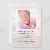 Invitation Coucher du soleil | Célébration funéraire de la vi (Devant)