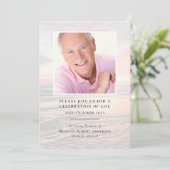 Invitation Coucher du soleil | Célébration funéraire de la vi (Debout devant)