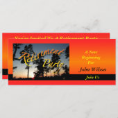 Invitation Coucher du soleil d'invitation de partie de (Devant / Derrière)