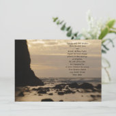 Invitation Coucher du soleil sur le mariage de plage (Debout devant)