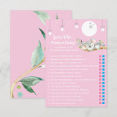 Invitation Coucher Koala Baby shower Devine Qui ?  Invita (Devant / Derrière)