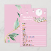 Invitation Coucher Koala Baby shower jeu Emoji Pictionary I (Devant / Derrière)