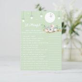 Invitation Coucher Koala Baby shower Jeu Let's Mingle! Invi (Debout devant)