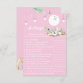 Invitation Coucher Koala Baby shower Jeu Let's Mingle! Invi (Devant / Derrière)