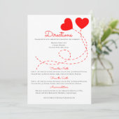 Invitation Coucou Rouge Coeurs Mariages Ballons (Debout devant)