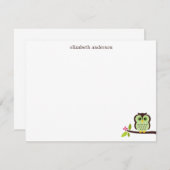 Invitation Coucou vert - Notes de remerciement (Devant / Derrière)