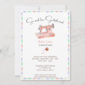 Invitation Coudre beaucoup d'amour Pastel Aquarelle Baby show (Devant)