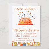 Invitation Coudre dans l'amour, Fournitures de Couture Enterr (Devant)