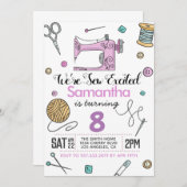 Invitation Coudre Excitée (Devant / Derrière)