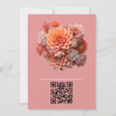 Invitation Couleur Abricot Crush avec Succulentes (Dos)