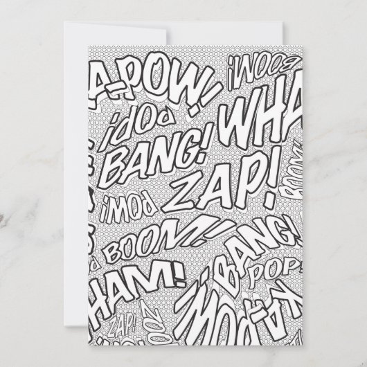 Invitation Couleur Amusante Art Pop de Bande Dessinée Rétro (Devant)