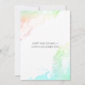 Invitation Couleur arc-en-ciel nuages doux petit Baby shower (Dos)