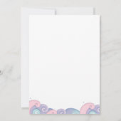 Invitation Couleur arc-en-ciel sur le nuage 9 Baby shower Elé (Dos)