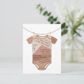 Invitation Couleur Bloc de couleur Bodysuit Baby shower de li (Debout devant)