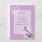 Invitation Couleur complète de la trompette (Devant)