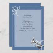 Invitation Couleur complète de la trompette (Devant / Derrière)