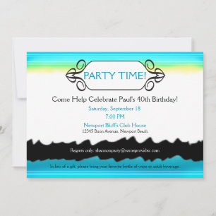 Invitation Couleur Cool et contemporaine
