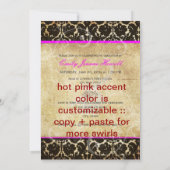 Invitation Couleur d'accentuation personnalisable, Partie des (Dos)