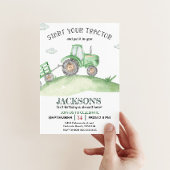 Invitation Couleur d'aquarelle 1er anniversaire du Tracteur v