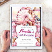 Invitation Couleur d'aquarelle Carousel