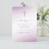 Invitation Couleur d'aquarelle croisée communion (Debout devant)