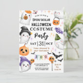 Invitation Couleur d'aquarelle de la fête costumée pour enfan (Debout devant)