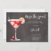 Invitation Couleur d'aquarelle de soirée cocktail (Devant)