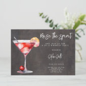 Invitation Couleur d'aquarelle de soirée cocktail (Debout devant)