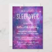 Invitation Couleur D'Aquarelle De Sommeil Galaxy Et Étoiles (Devant)
