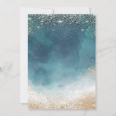 Invitation Couleur d'aquarelle Gold 30e fête d'anniversaire (Dos)