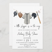 Invitation Couleur d'aquarelle simple de Baby shower de base- (Devant / Derrière)