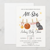 Invitation Couleur d'aquarelle simple personnelle du baby sho (Devant / Derrière)