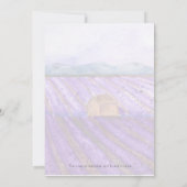 Invitation couleur d'aquarelle violette (Dos)