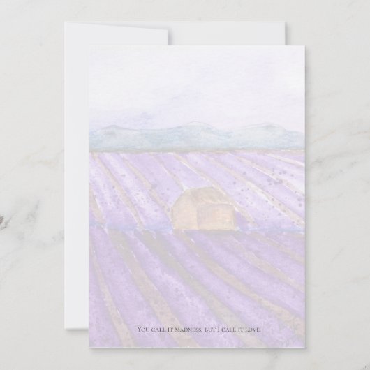 Invitation couleur d'aquarelle violette (Dos)