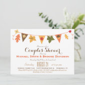Invitation Couleur d'automne Couple Feuille Couples Wedding s (Debout devant)