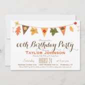 Invitation Couleur d'automne Drapeau Feuille Jour d'anniversa (Devant)