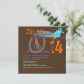 Invitation Couleur de arrière - plan de ligne Zip/DO-IT-YOURS (Debout devant)