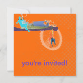 Invitation Couleur de arrière - plan de ligne Zip/DO-IT-YOURS (Dos)