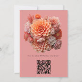 Invitation Couleur de broyage d'abricot 2024 avec succulents (Dos)