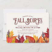 Invitation Couleur de dîner de Soiree d'automne de l'automne (Devant)