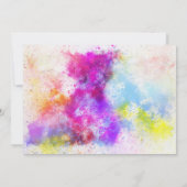 Invitation Couleur de la fête d'anniversaire (Dos)