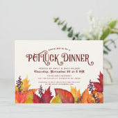 Invitation Couleur de l'automne | Soirée Thanksgiving PotLuck (Debout devant)
