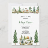 Invitation COULEUR DE L'EAU NATURELLE FORÊT forestière BébéDO (Devant)