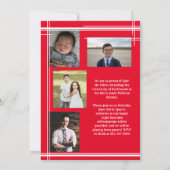 Invitation Couleur de l'école rouge blanche - photo Plaid (Dos)