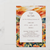 Invitation Couleur de soleil italienne Enregistrer la date Ma (Devant / Derrière)