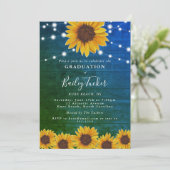 Invitation Couleur de tournesol en Russie : un vert bleu (Debout devant)